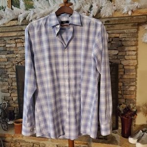 Boss Men's  Plaid Slim Fit Button-Down Shirt